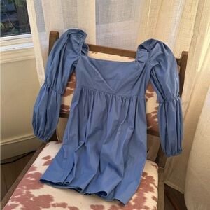 Reformation Blue Smocked Dress